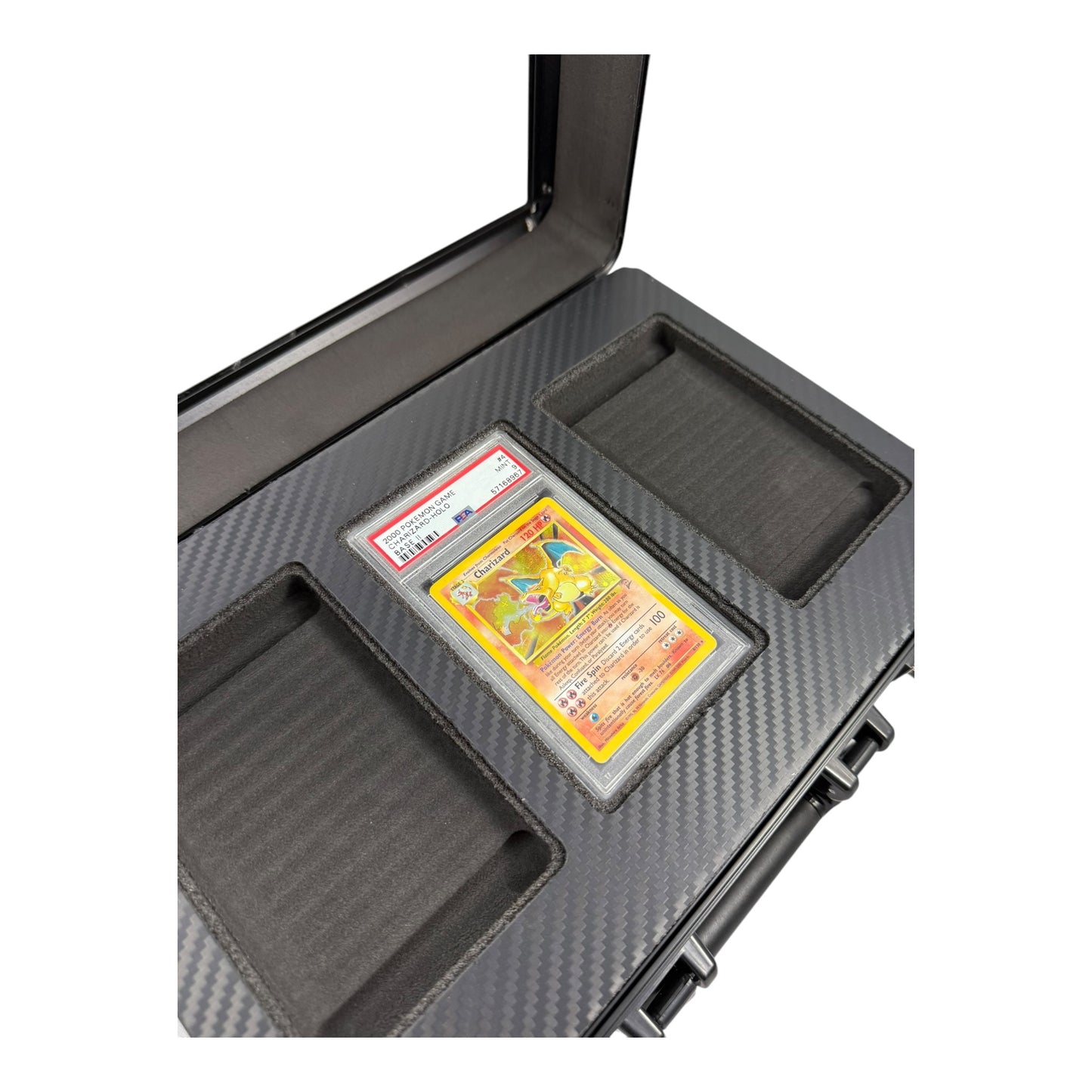 Graded Card Display Case with Transparent Lid and Lock