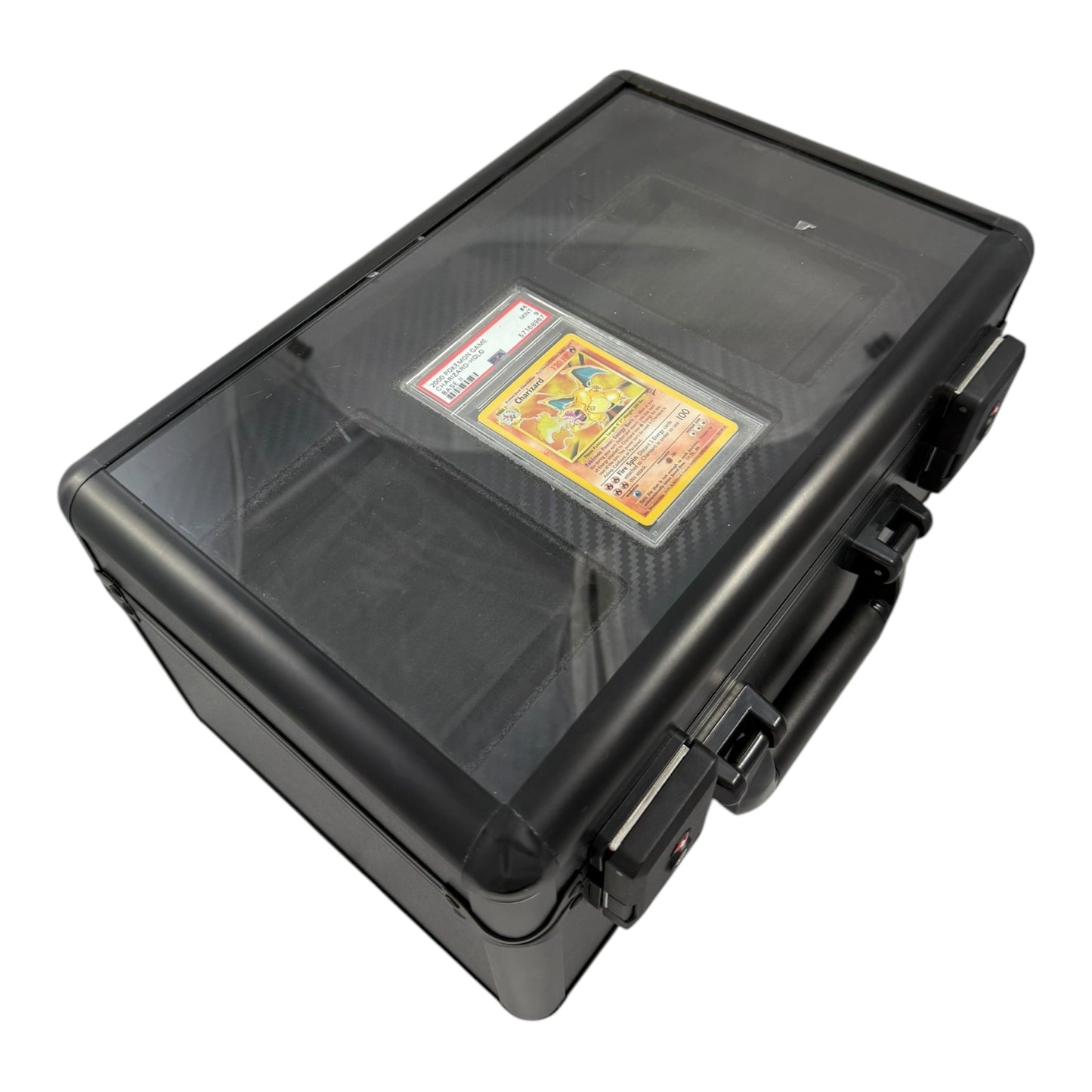 Graded Card Display Case with Transparent Lid and Lock